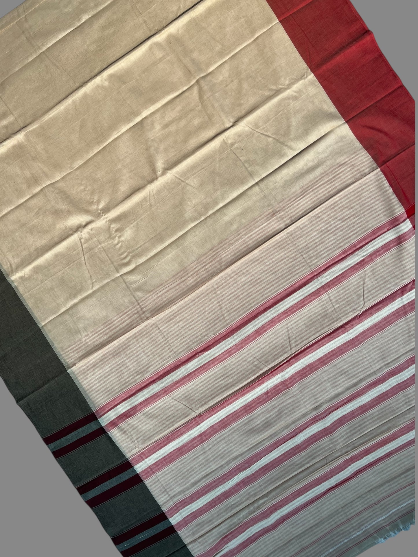 Narayanpet cream Cotton Saree CS459