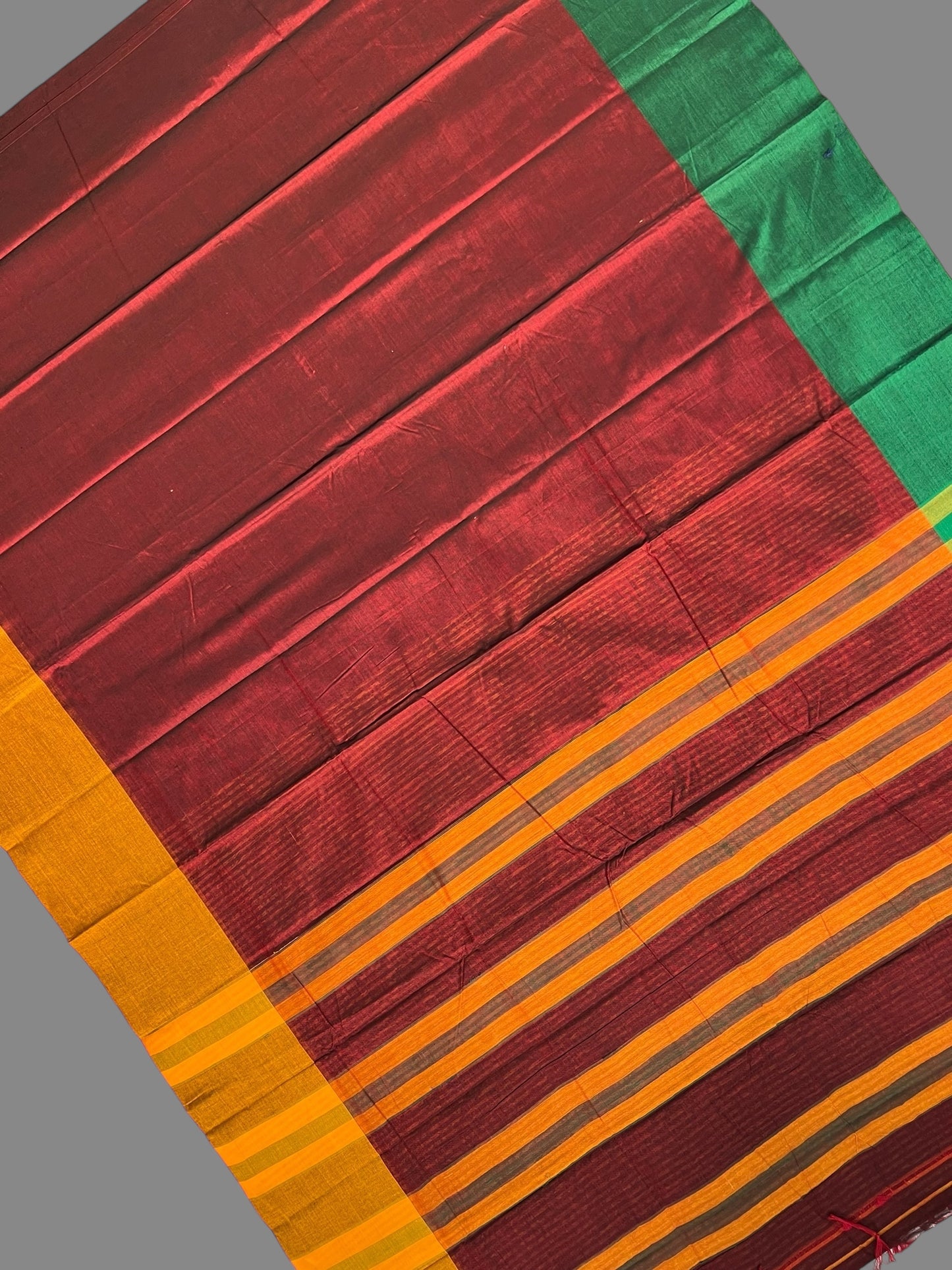 Narayanpet Brown Cotton Saree CS460