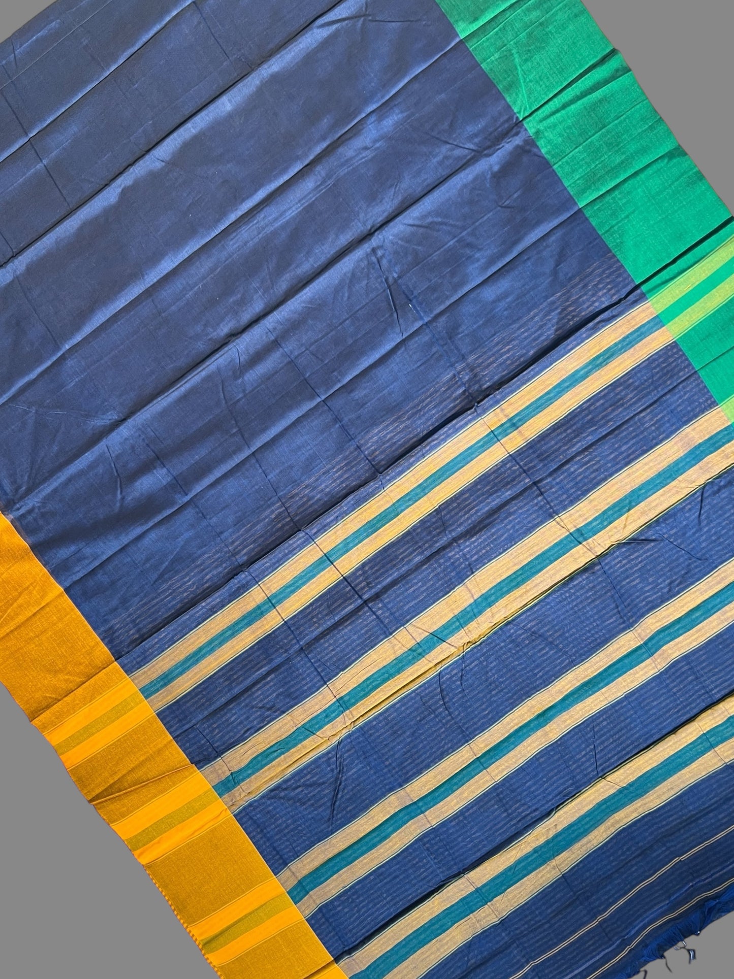 Narayanpet Dark Blue Cotton Saree CS458