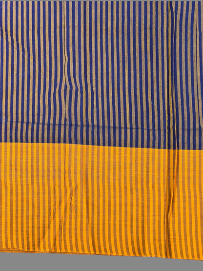 Narayanpet Navy Blue Cotton Sarer CS435