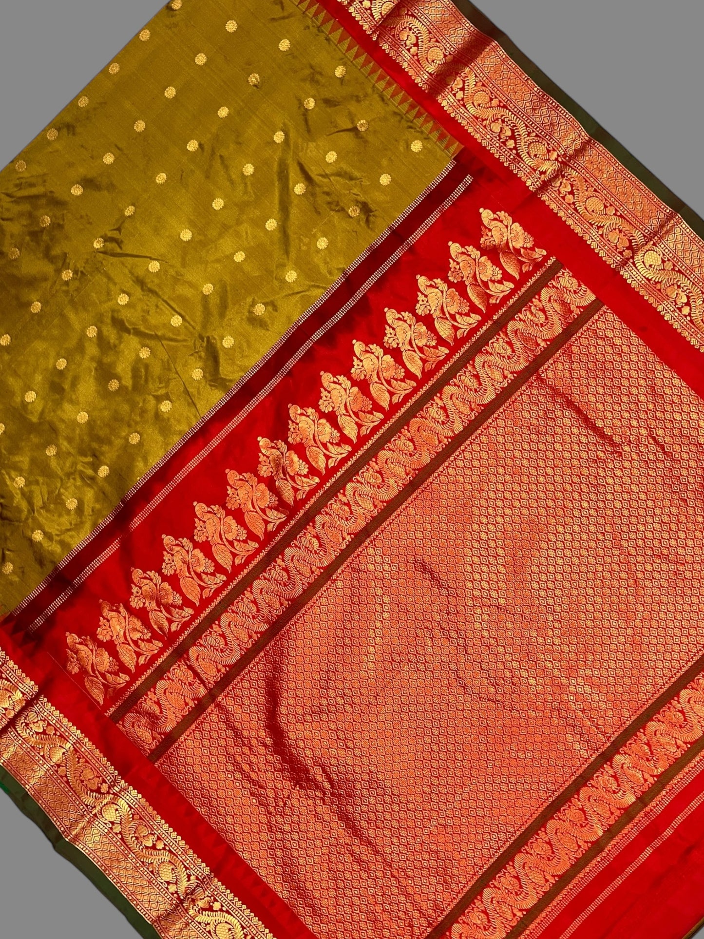 Shilpi  Border Golden Brown Pure Silk Saree