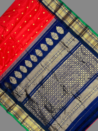 Namrata Butta Red Pure Silk Sarees