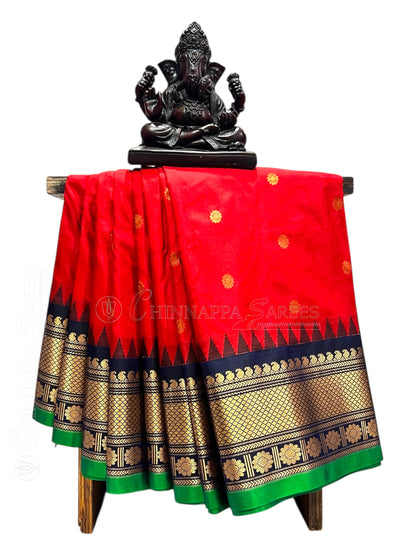 Namrata Butta Red Pure Silk Sarees