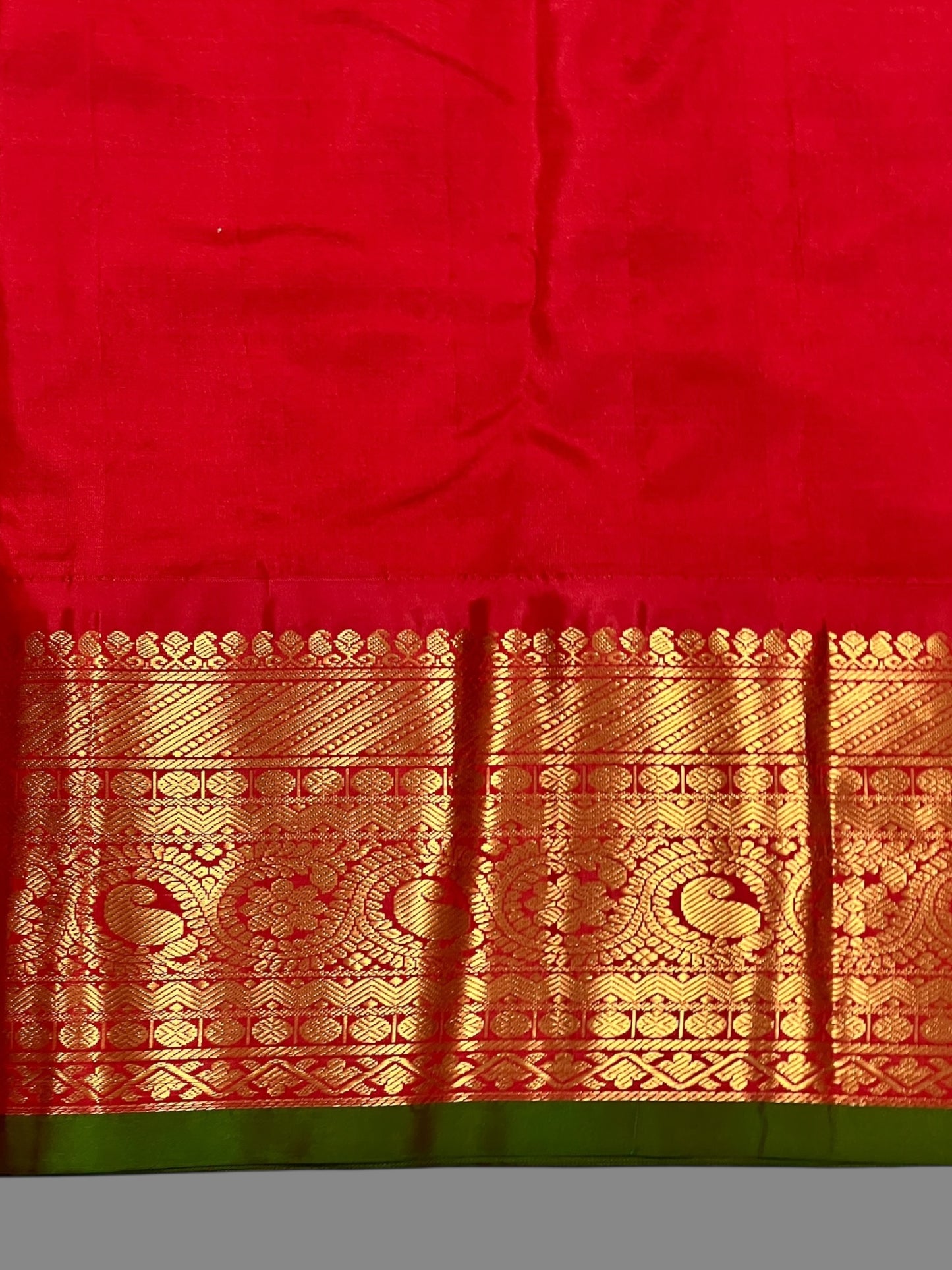 Gadwal Big Border Sky Blue Pure Silk Sarees