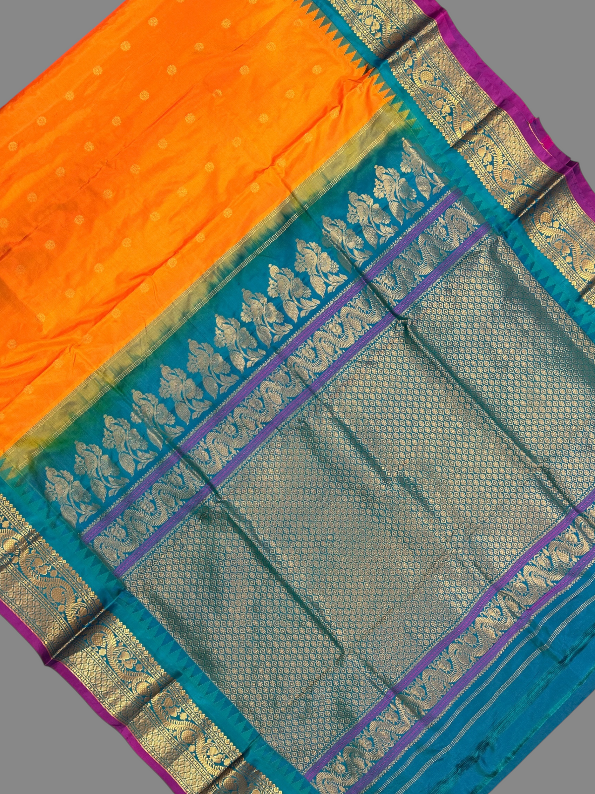 Shilpi Border Golden Yellow Pure Silk Saree