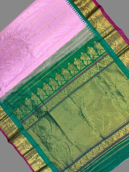 Shilpi Border Lavender Pure Silk Saree
