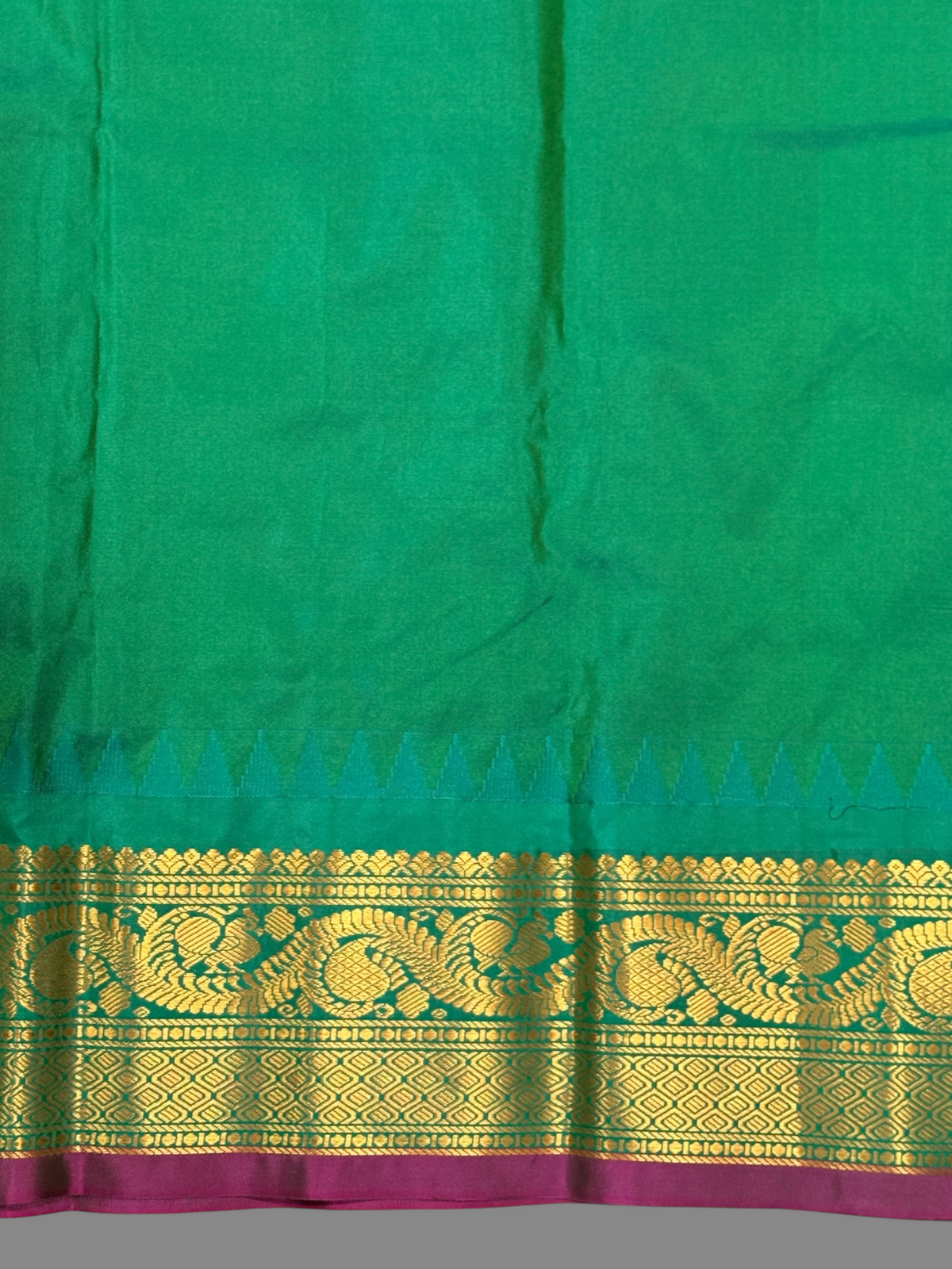 Shilpi Border Magenta Pure Silk Saree
