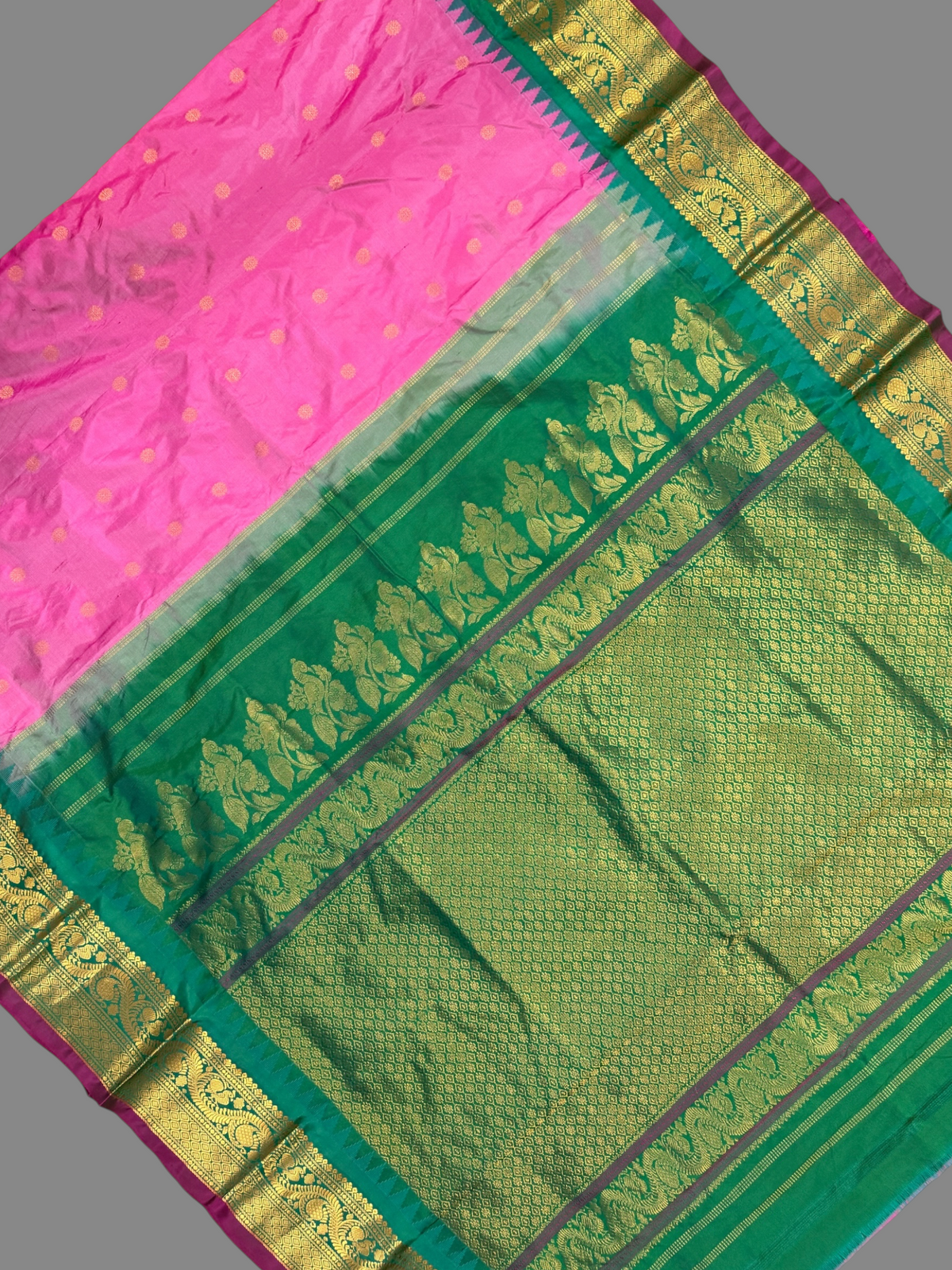 Shilpi  Border Dark Lavender Pure Silk Saree