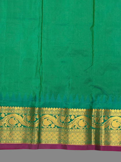 Shilpi  Border Dark Lavender Pure Silk Saree