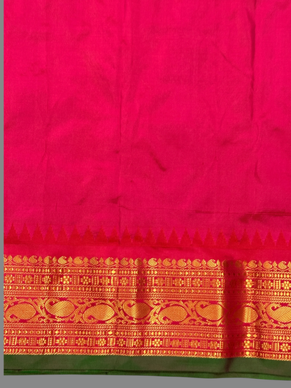 Bridal Big Checks Butta Ananda Blue Pure Silk Sarees