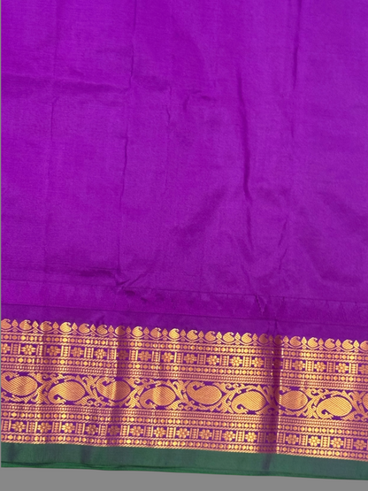 Bridal Big Checks Butta Rosewood Brown Pure Silk Sarees