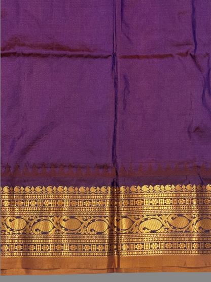 Bridal Big Checks Butta Marigold Yellow Pure Silk Sarees