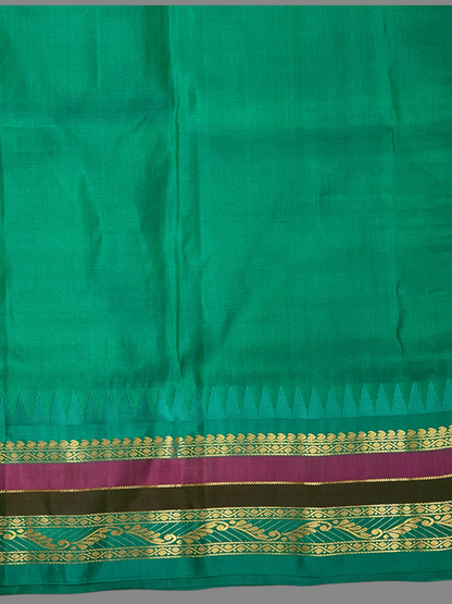 Gap Border Checks Light Magenta Pure Silk Saree