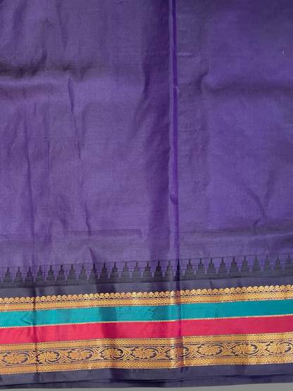 Gap Border Checks Gold Pure Silk Saree