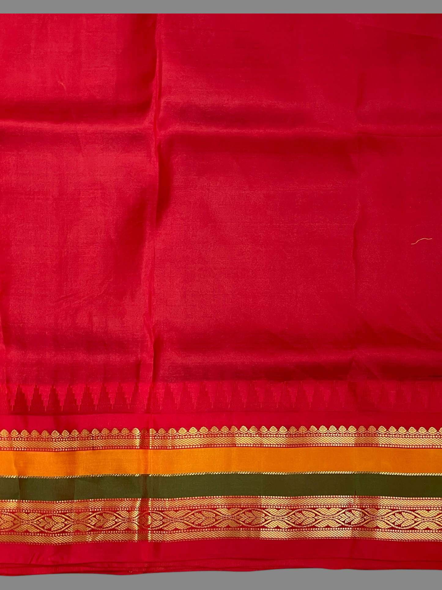 Gap Border Checks Black Pure Silk Saree