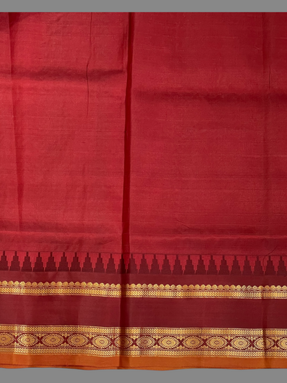 Gap Border Checks Light Sea Green Pure Silk Saree