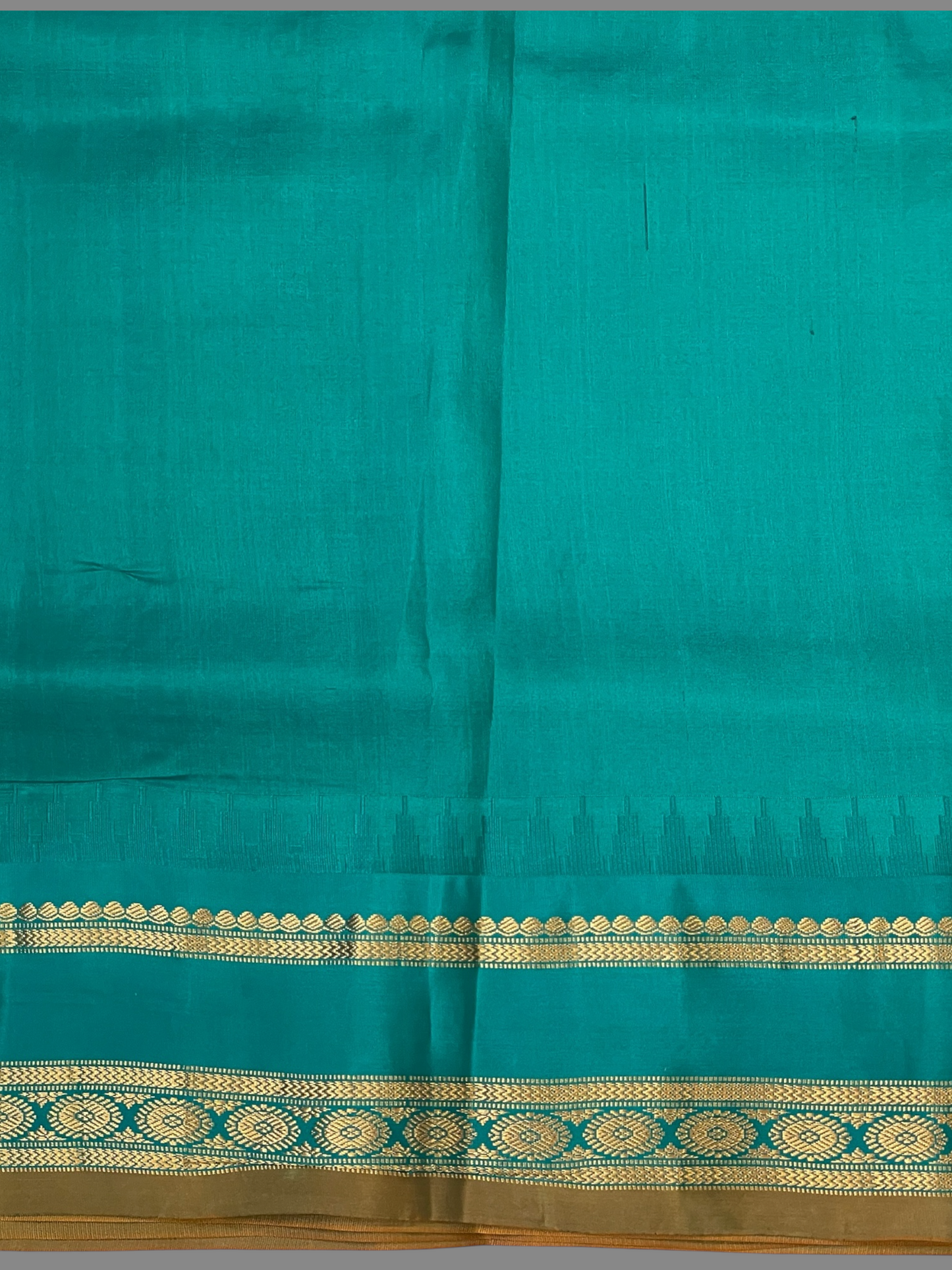 Gap Border Checks Dark Violet Pure Silk Saree