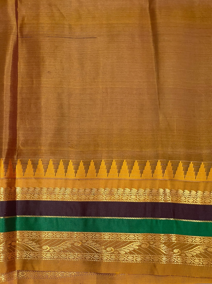 Gap Border Checks Pink Pure Silk Saree