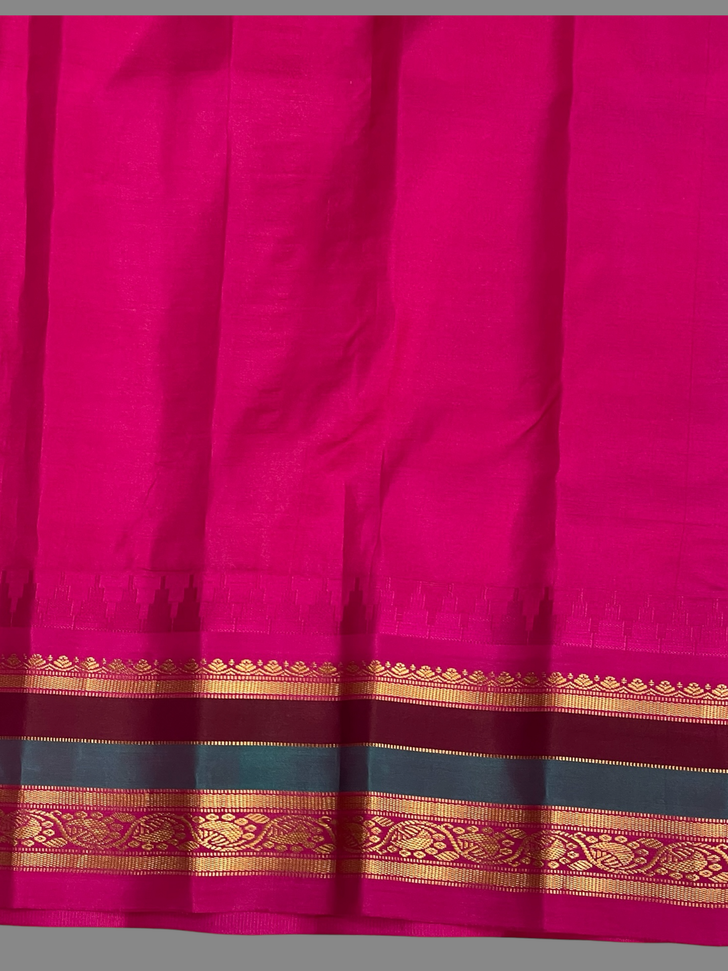 Gap Border Checks Yellow  Pure Silk Saree