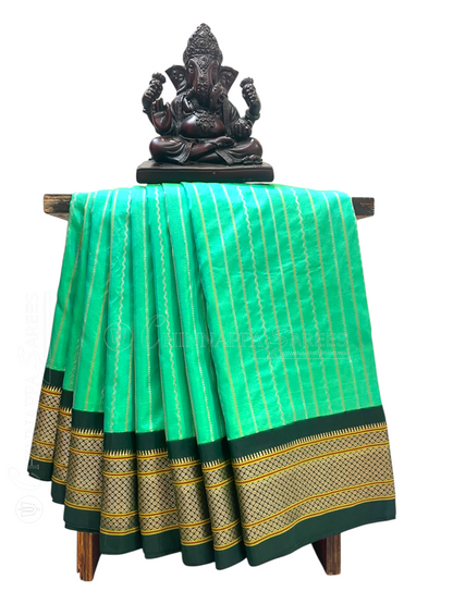Pure Paithani Mint Green Silk Saree