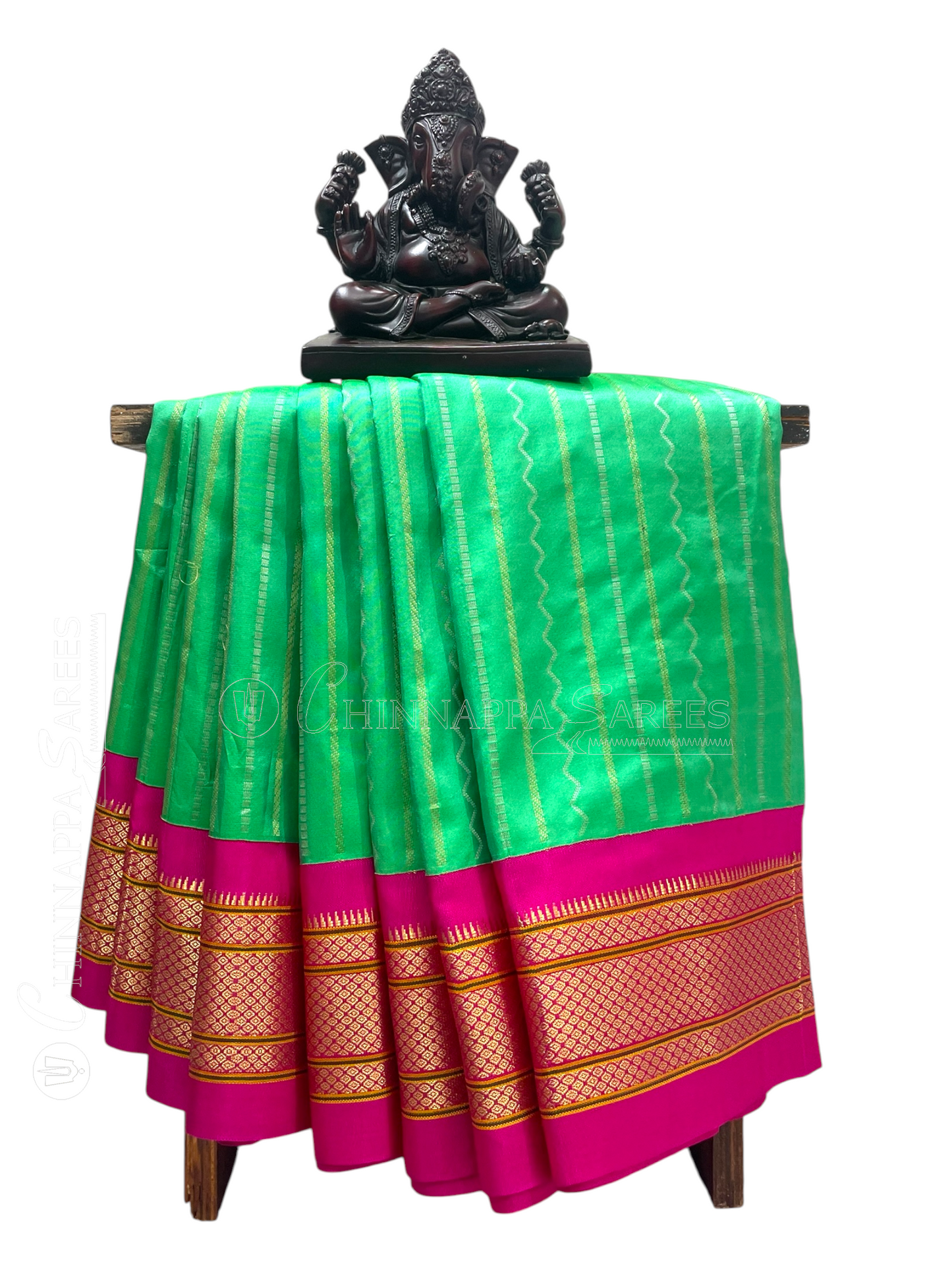 Pure Paithani Green Silk Saree