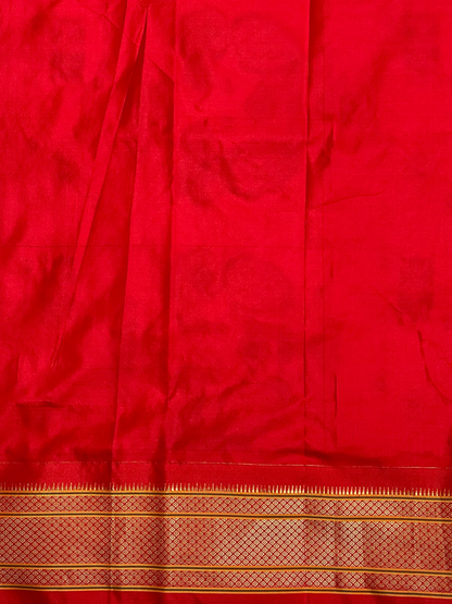 Pure Paithani Dark Green Silk Saree