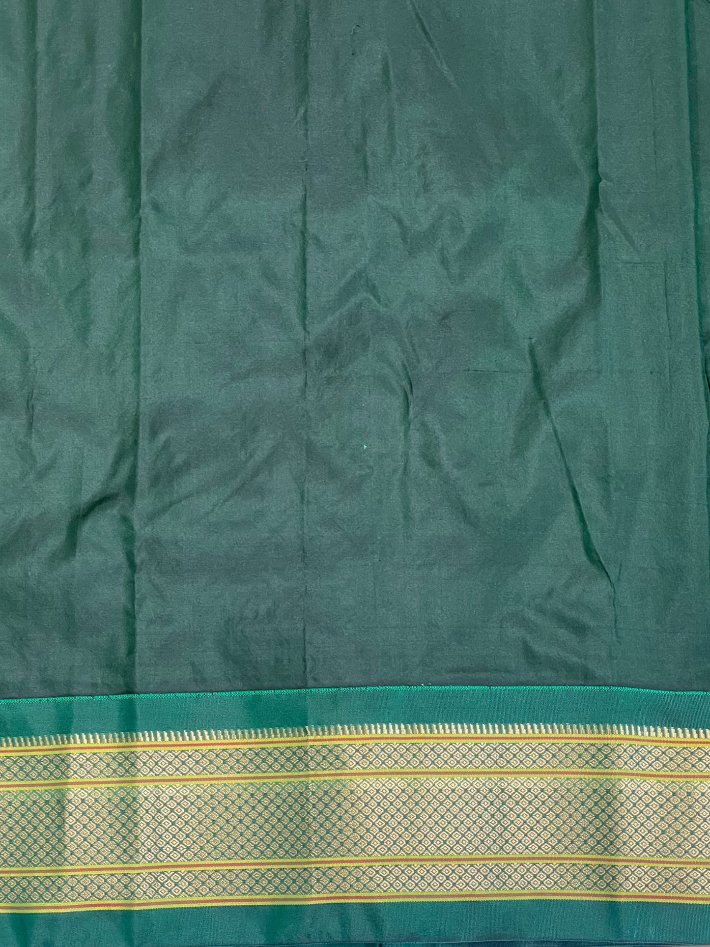 Pure Paithani Parrot Green Silk Saree