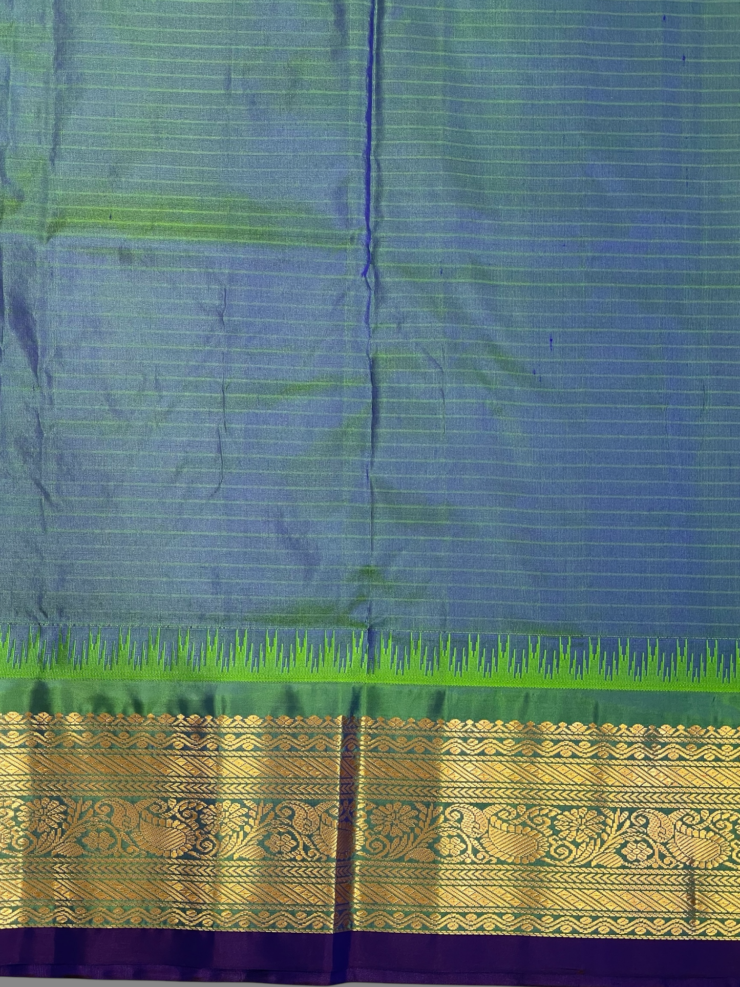 Gadwal Small Checks Butta Light Peach Pure Silk Sarees
