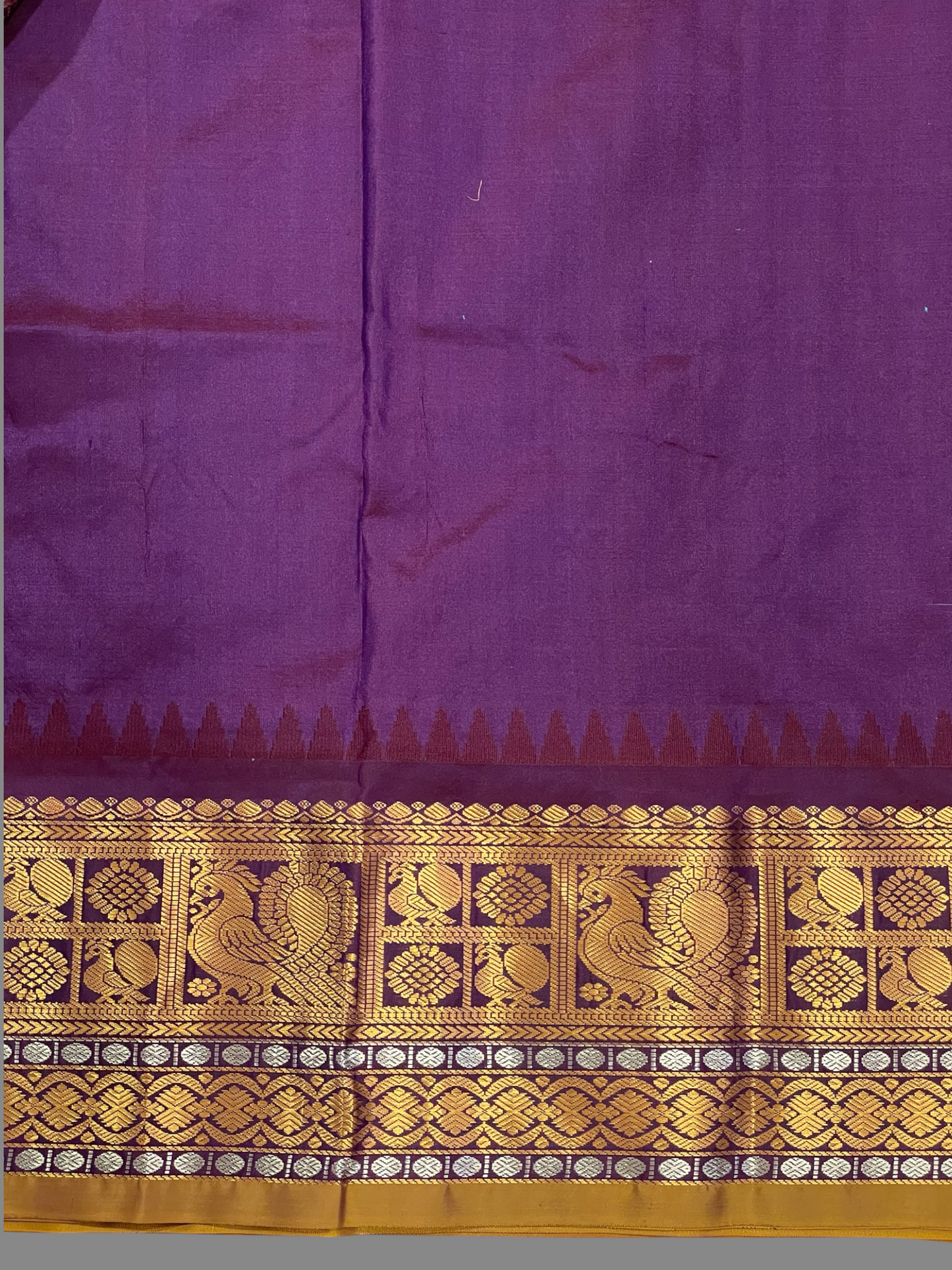 Gadwal Peacock Border Sky Blue Silk Saree