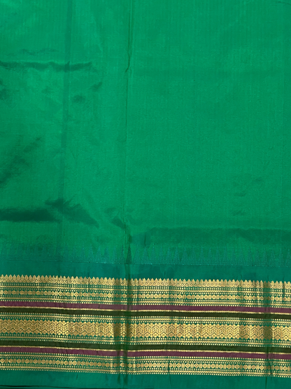 Varsha Border Tomato Pink Pure Silk Saree