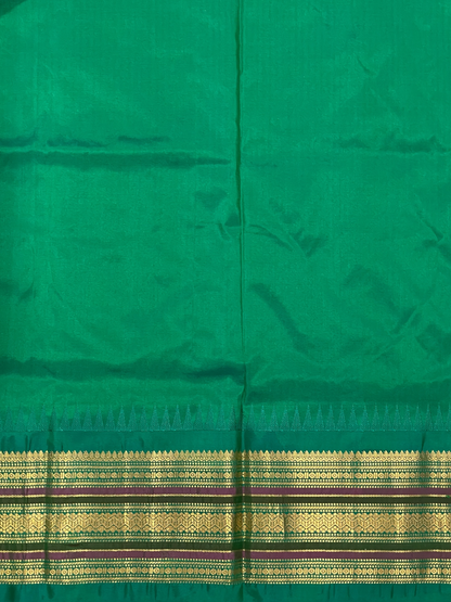 Varsha Border Violet Pure Silk Saree