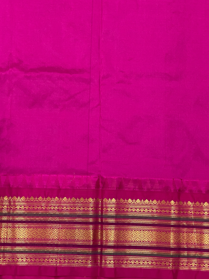 Varsha Border Green Pure Silk Saree