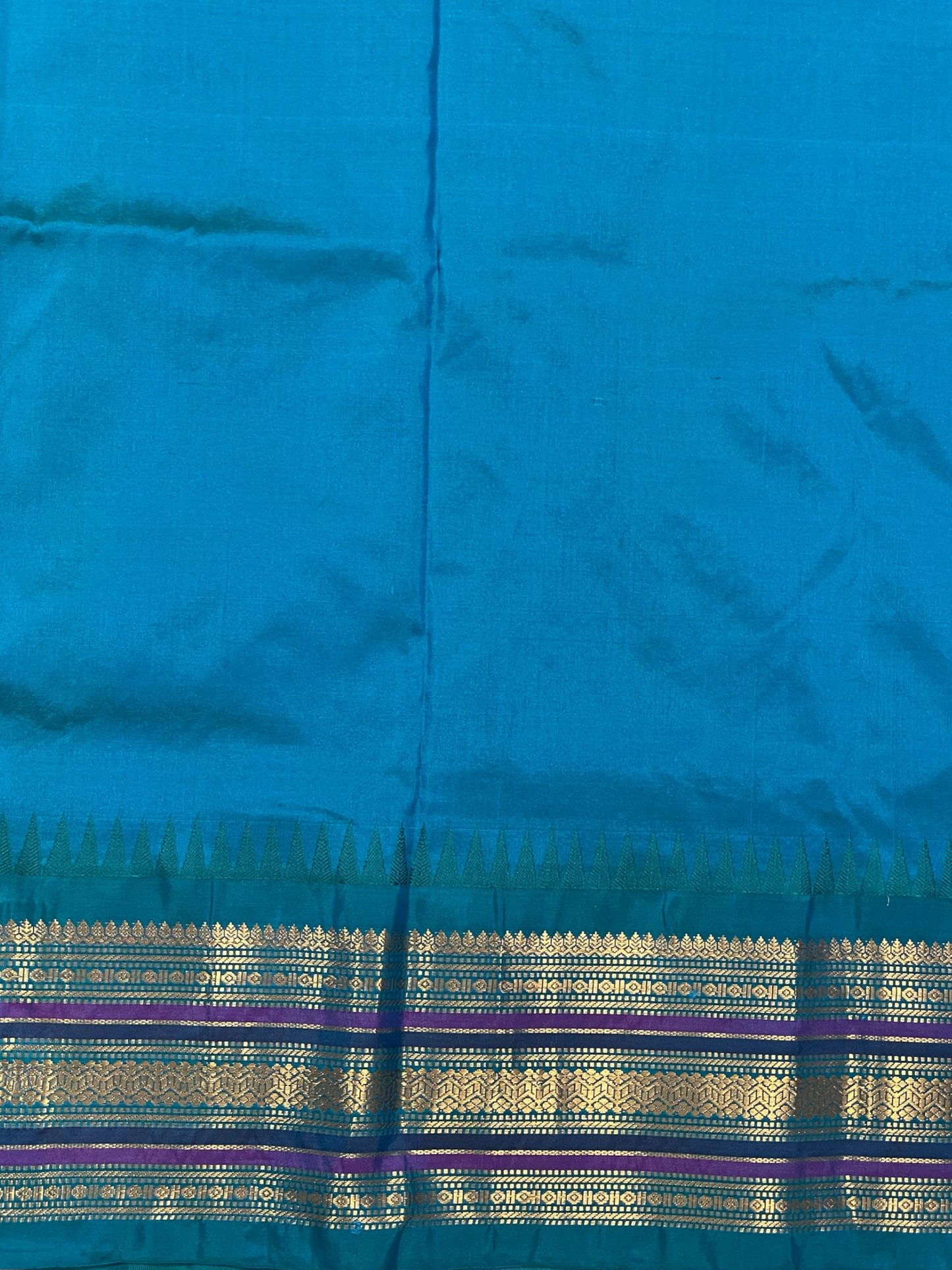 Varsha Border Half White  Pure Silk Saree