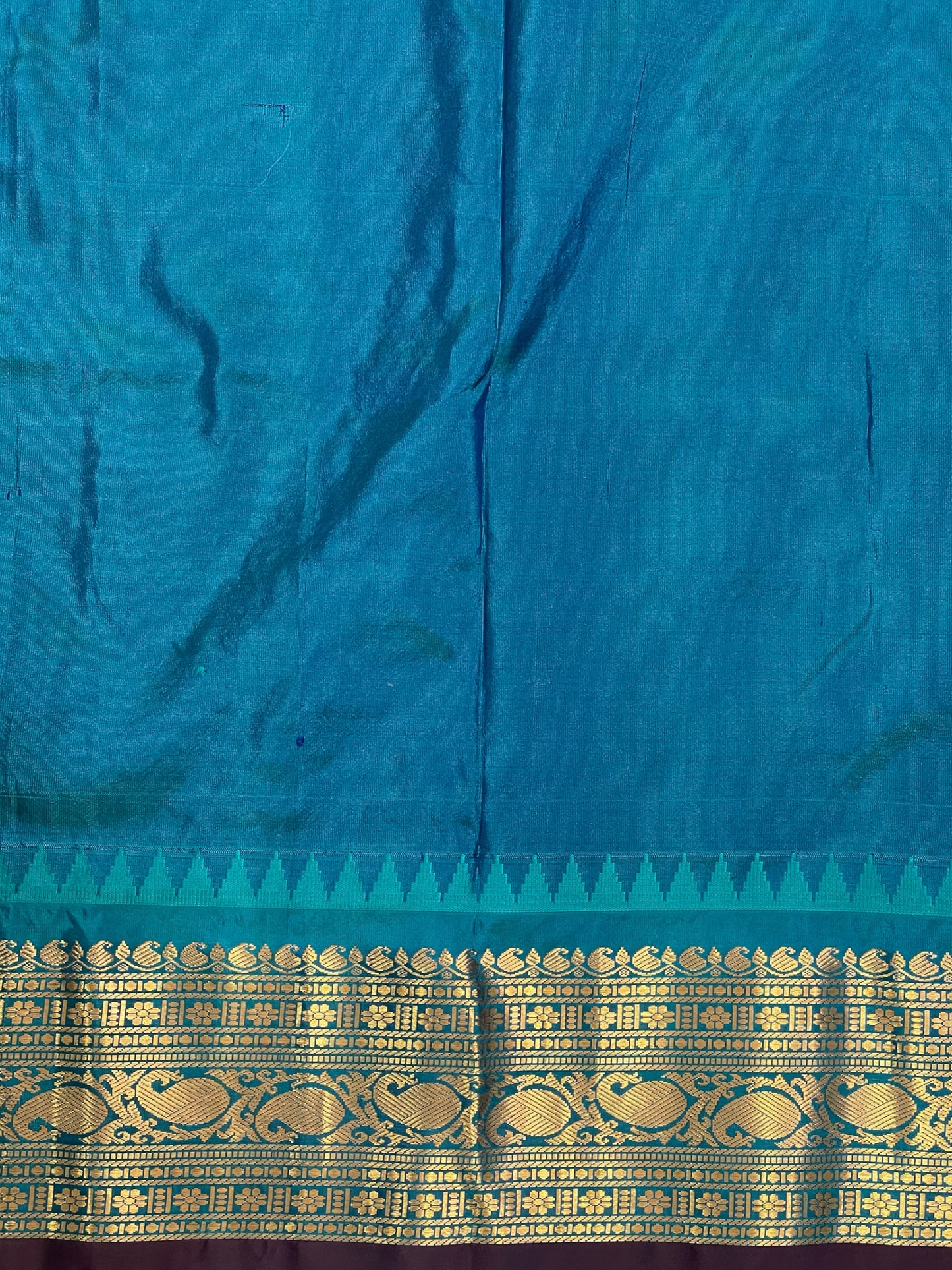 Bridal Big Checks Butta Red Pure Silk Sarees