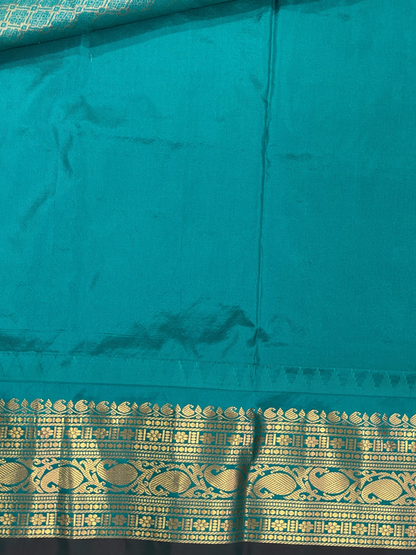 Bridal Big Checks Butta Pink Pure Silk Sarees