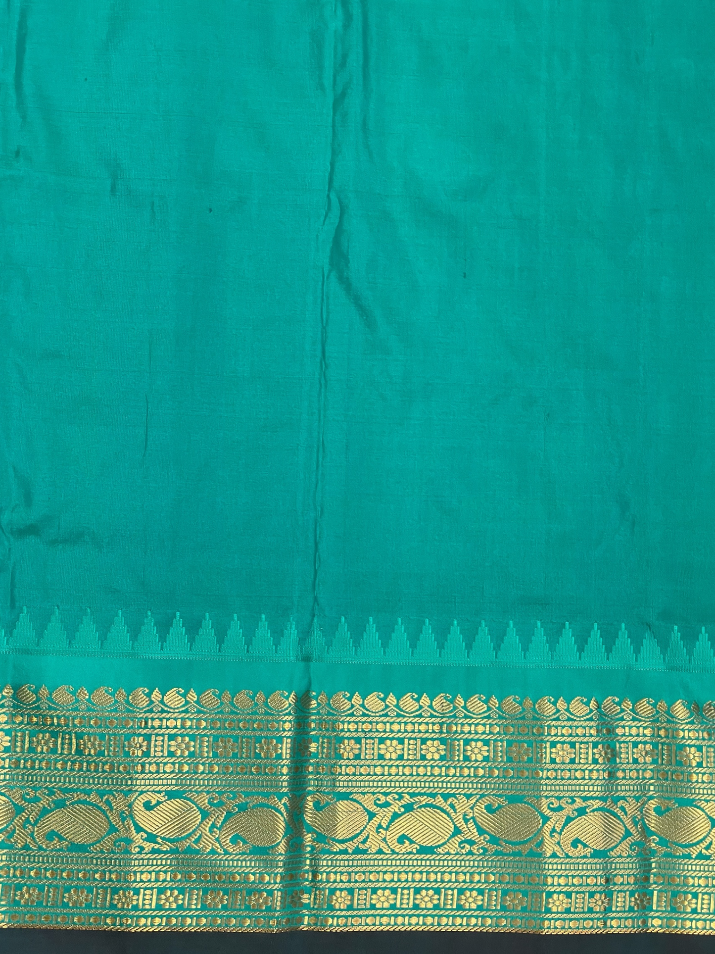 Bridal Big Checks Butta Mustard Pure Silk Sarees