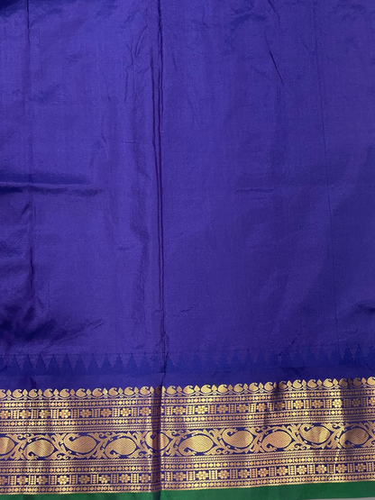 Bridal Big Checks Butta Copper Pure Silk Sarees