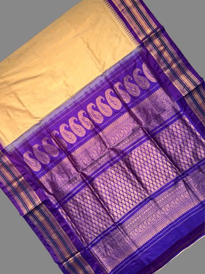 Varsha Border Half White  Pure Silk Saree