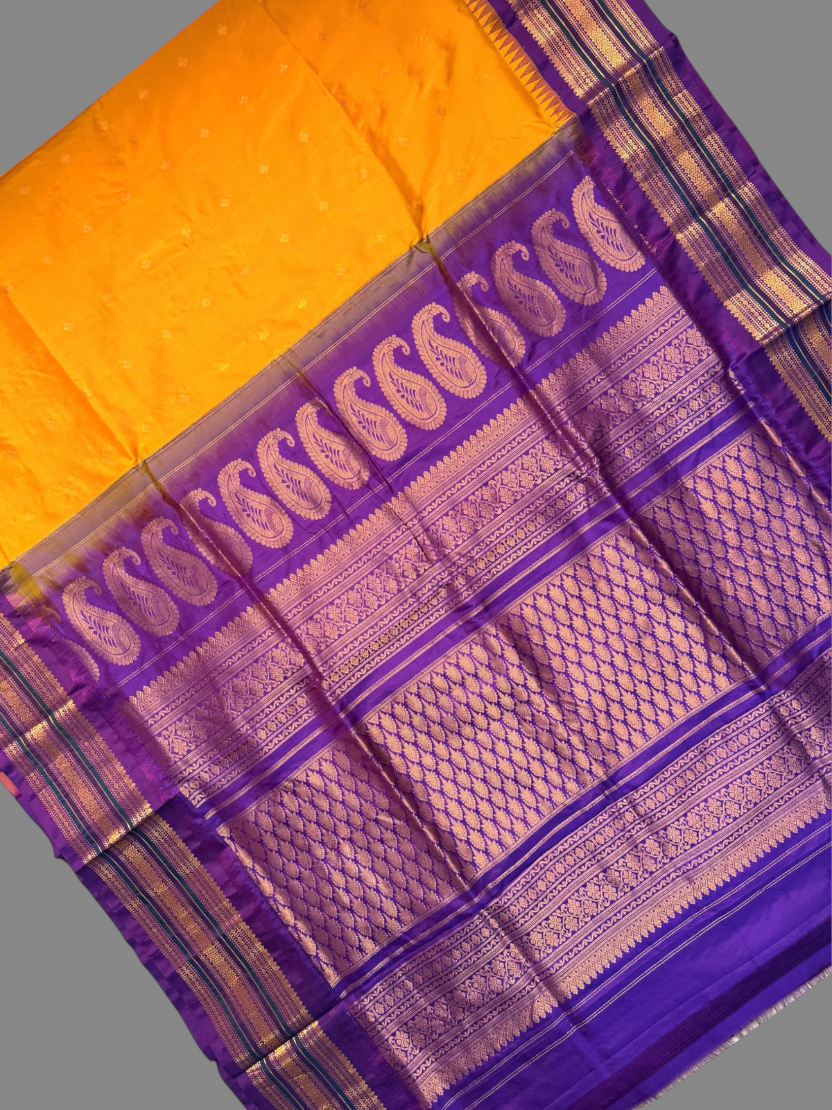Varsha Border Yellow Pure Silk Saree
