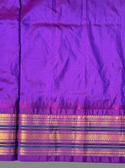 Varsha Border Yellow Pure Silk Saree