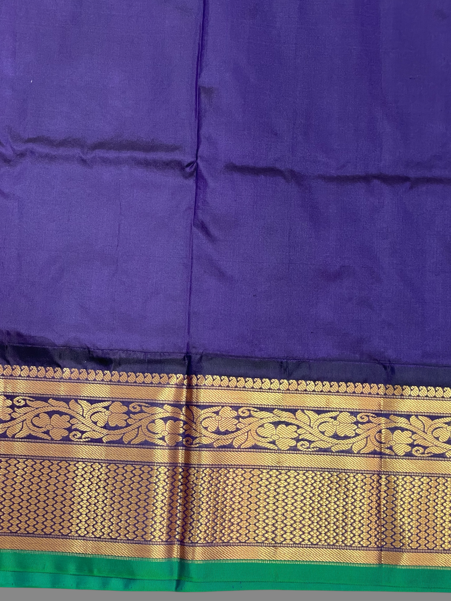 Gadwal Big Border Sea Green Pure Silk Sarees