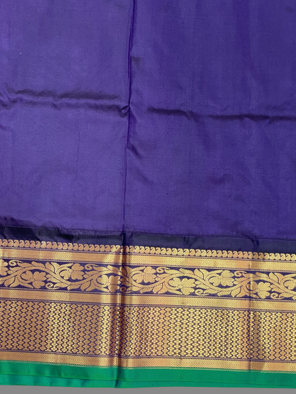 Gadwal Big Border Sea Green Pure Silk Sarees