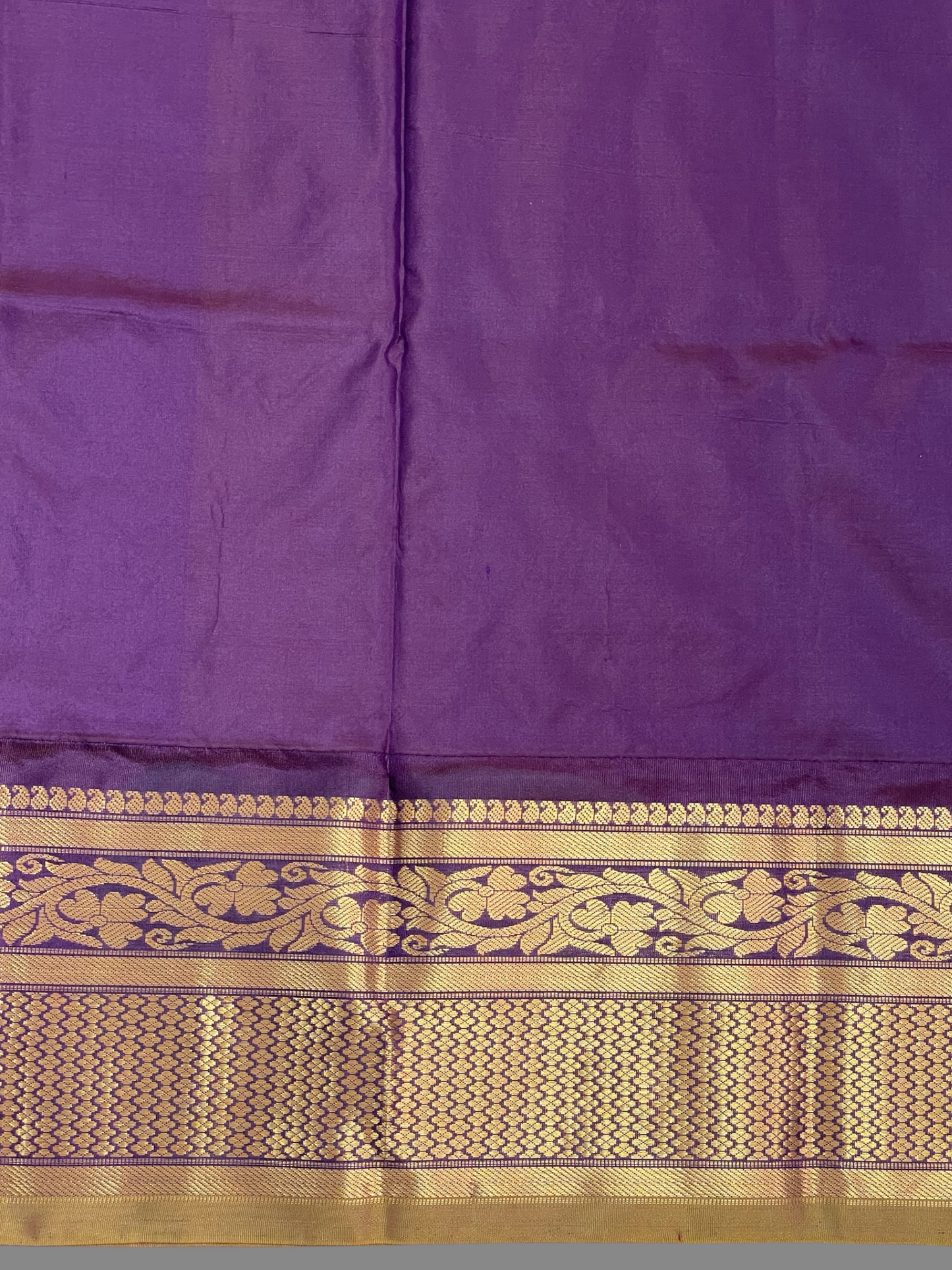 Gadwal Big Border Golden Pure Silk Sarees
