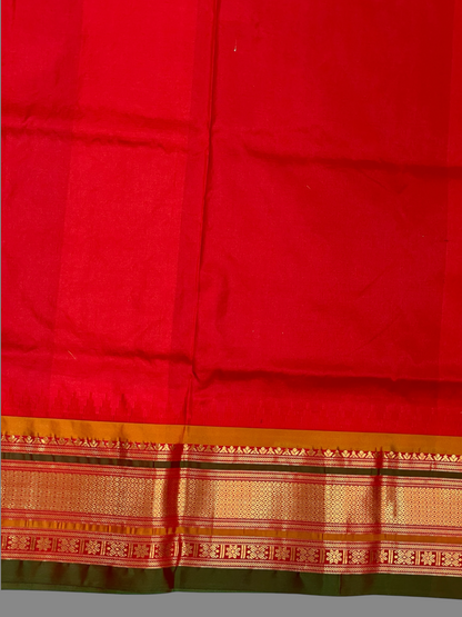 Kanchi Sea Blue Stripes Butta Pure Silk Sarees