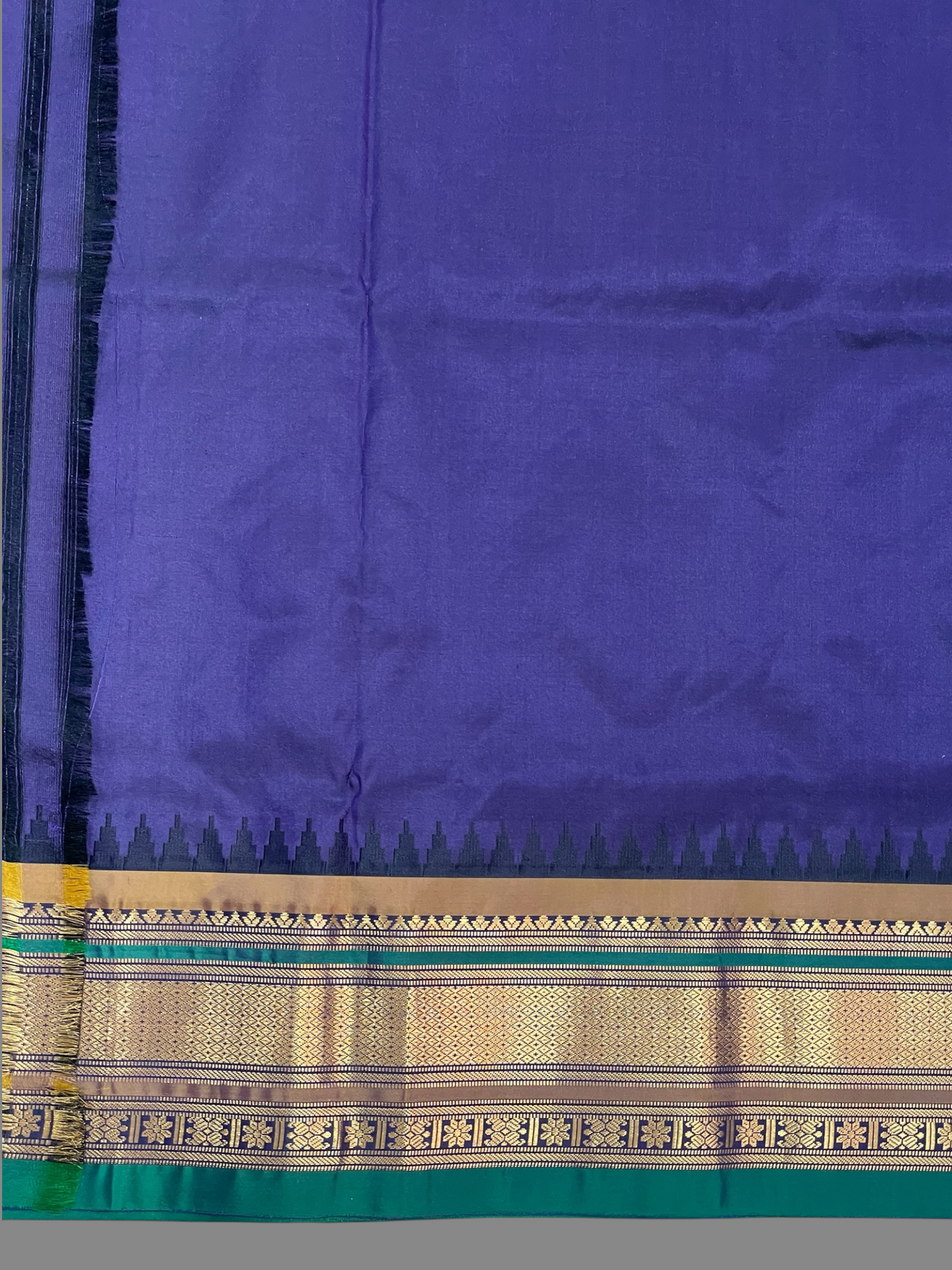 Kanchi Mint Green Stripes Butta Pure Silk Sarees