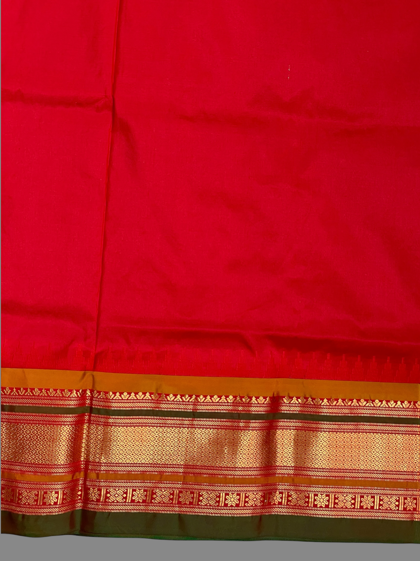 Kanchi  Light Green Stripes Butta Pure Silk Sarees