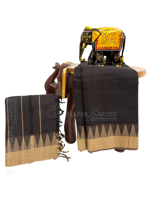 Chocolate Brown Cotton Drees Material CS96