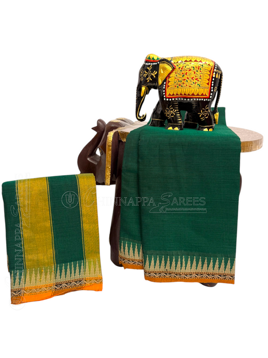 Green Cotton Dress Material CS92