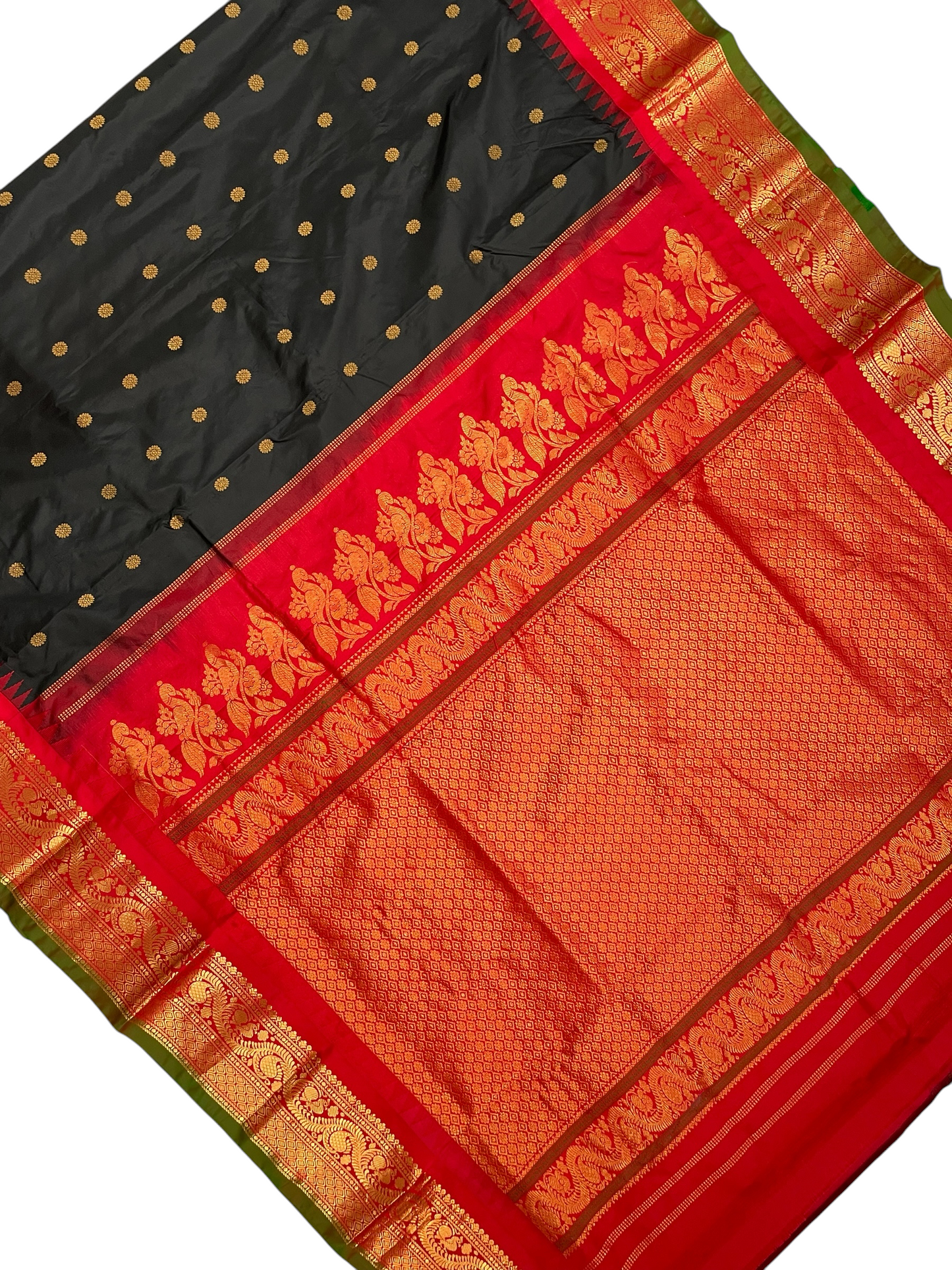 Shilpi  Border Black Pure Silk Saree