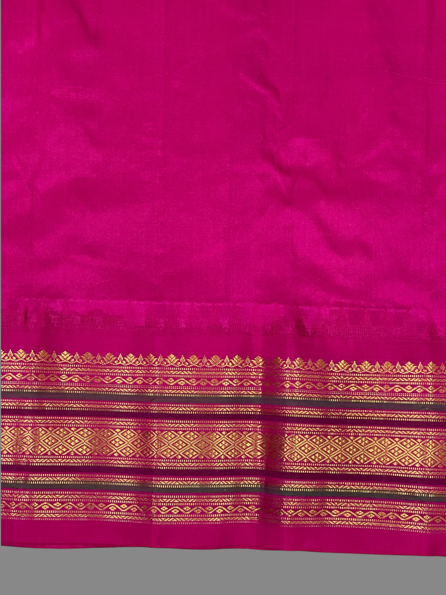 Varsha Border Navy Blue Pure Silk Saree